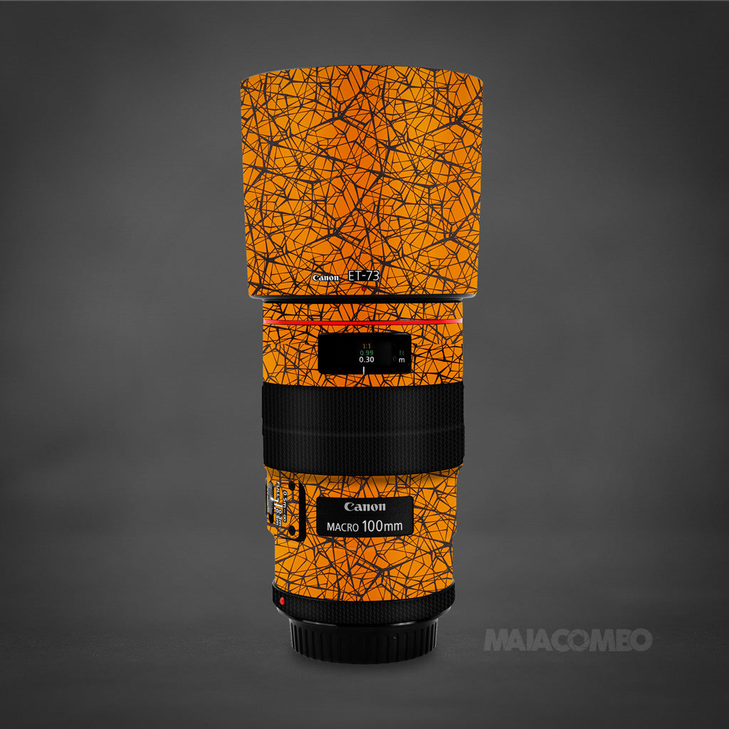 Canon EF 100mm Macro IS USM Lens Skin Orange Sqeezee