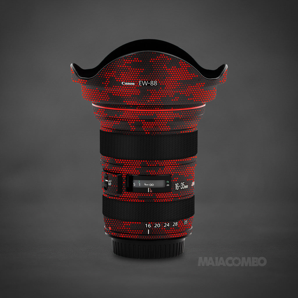 Canon EF 16-35mm F2.8L II USM Lens Skin - Red Matrix - Maiacombo