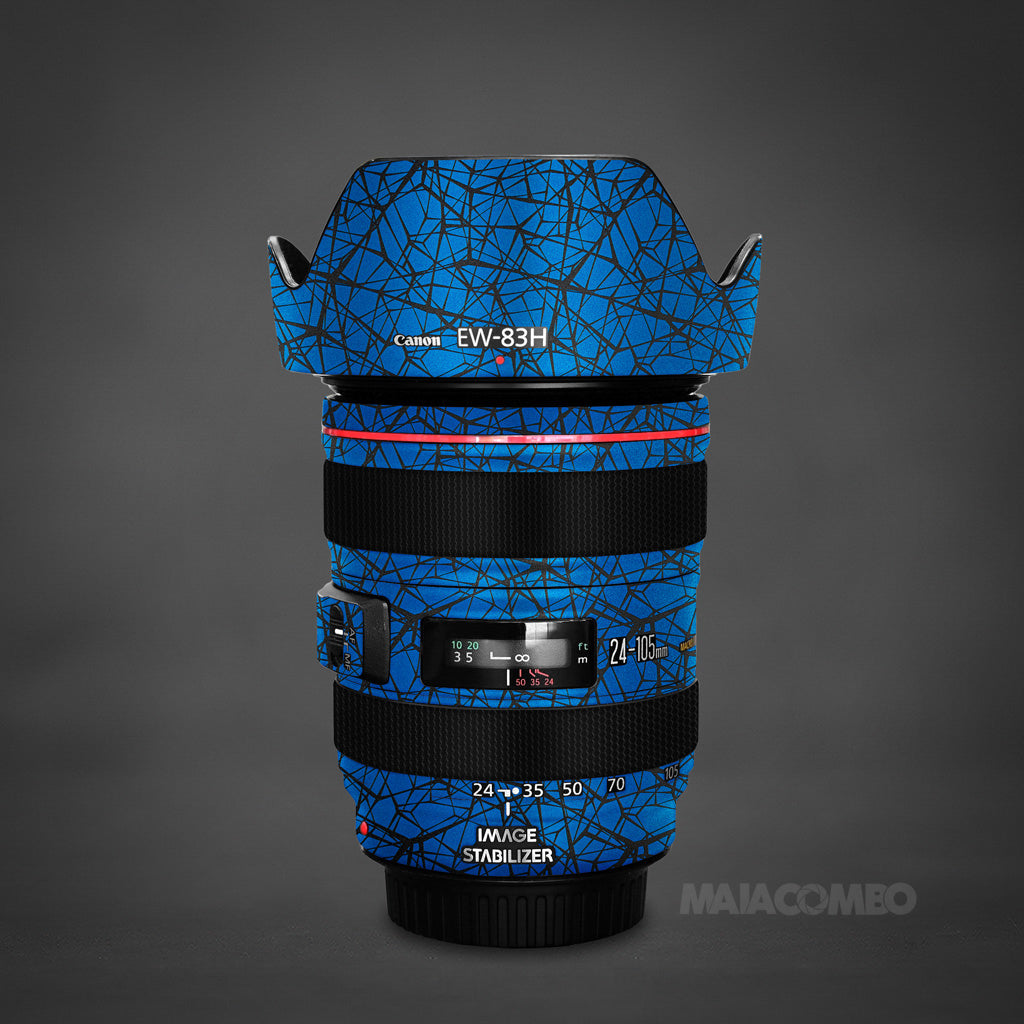 Canon EF 24-105mm F4L IS USM Lens Skin Blue Sqeezee Maiacombo