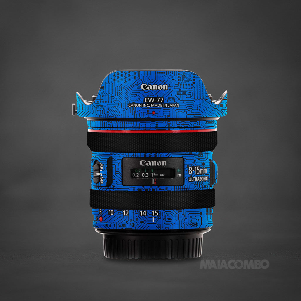 Canon EF 8-15mm F4L Fisheye USM Lens Skin - Blue Matrix - Maiacombo