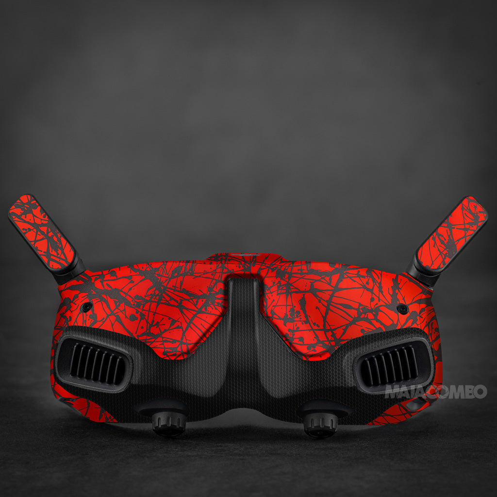 dji goggle skins DJI Goggles 2 Skin/ Wrap Red Sqeezee