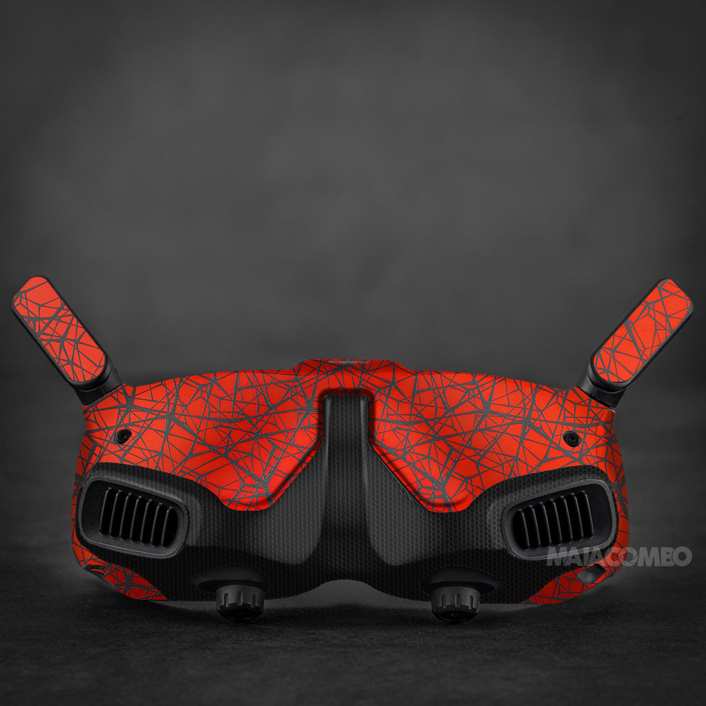 dji goggles gaming DJI Goggles 2 Skin/ Wrap Red Sqeezee