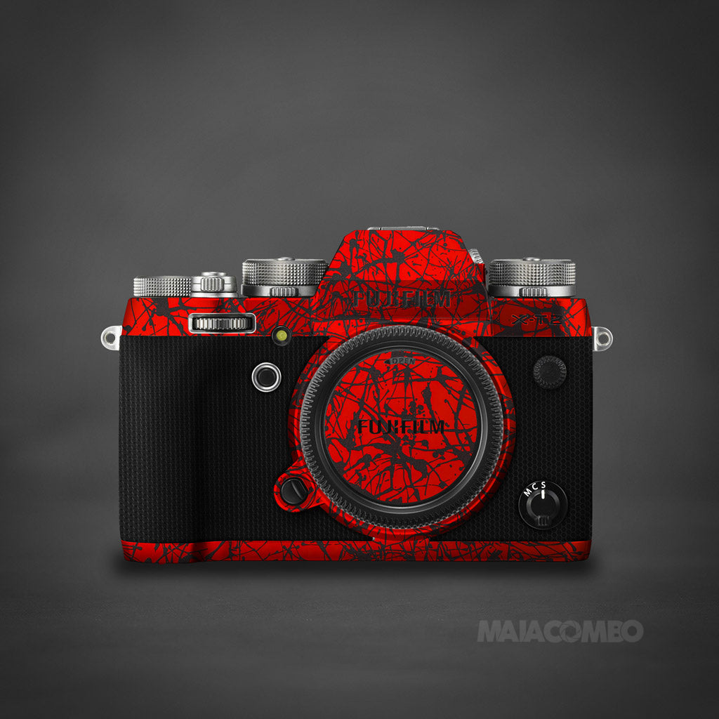 FUJIFILM X-T2 Camera Skin/ Wrap - Red Matrix / Matrix - Maiacombo