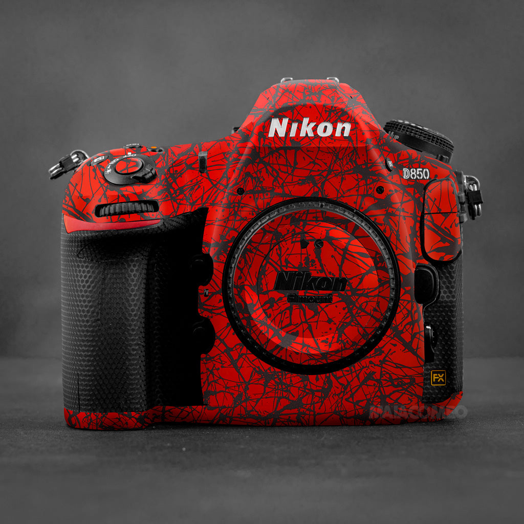 Nikon D850 Camera Skin/ Wrap Red Art Matrix Maiacombo