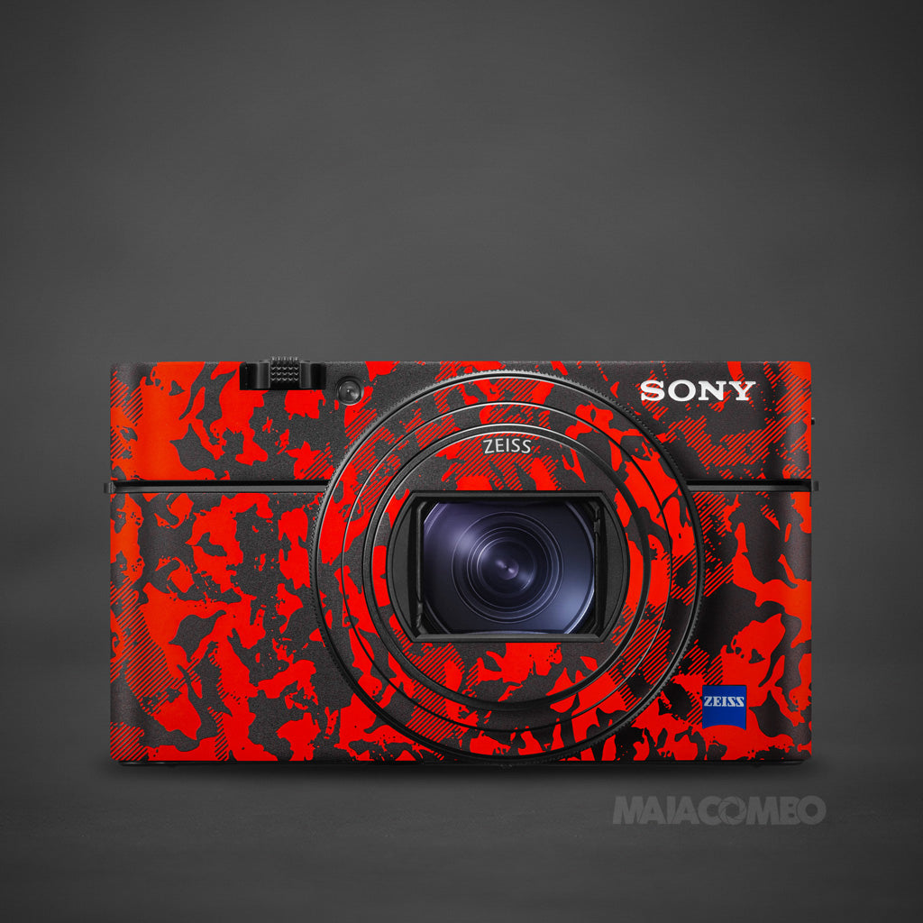 SONY RX100 VII M7 Camera Skin/ Wrap - Red Matrix / Matrix - Maiacombo